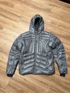 Marmot 650 Fill Down Puffer Jacket Womens Size Large Gray Lightweight Outdoors